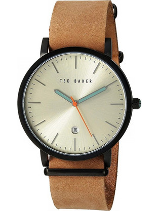 Ted Baker Graham Ανδρικό Ρολόι με Πορτοκαλί Δερμάτινο Λουράκι TE10026443