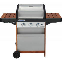 Campingaz 3 Series Woody L Ψησταριά Υγραερίου με 3 Εστίες 9.6kW Επιφάνειας 61x45cm