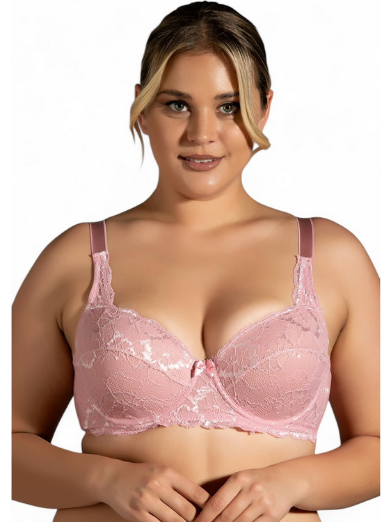 New Bra Lingerie Σουτιέν με Μπανέλα Ροζ NB8041