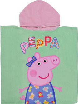 Stamion Peppa Pig Παιδικό Πόντσο Θαλάσσης Πράσινο 50x100cm PP09053