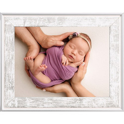 Demark Κορνίζα Ξύλινη Λευκή Αντικέ Για Φωτογραφία 20x25εκ