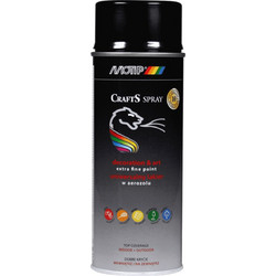 Motip Crafts Spray Σπρέι Βαφής RAL9005 Deep Black Ματ 400ml