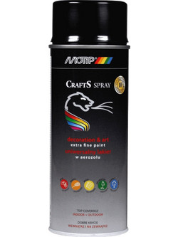 Motip Crafts Spray Σπρέι Βαφής RAL9005 Deep Black Ματ 400ml