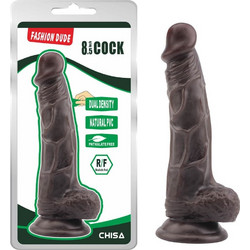 Chisa Novelties Fashion Dude 8.5" Ρεαλιστικό Dildo με Βεντούζα & Όρχεις 21cm Καφέ