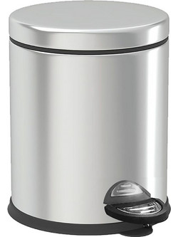 Κάδος απορριμάτων inox με πεντάλ 5l 5Lt (27x20,5cm) Homie 101991