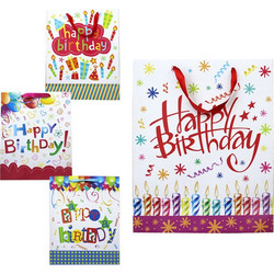 ΧΑΡΤΙΝΗ ΣΑΚΟΥΛΑ HAPPY BIRTHDAY (4 ΣΧΕΔΙΑ) 39x30x10cm 12/ΣΑΚ