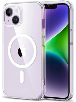 Back Cover Θήκη Ενισχυμένης Σιλικόνης με Magsafe για Apple iPhone 14 Διάφανο