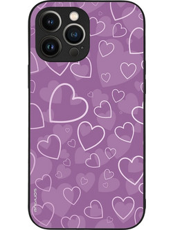 Sonique Heart Series Back Cover Violet (iPhone 13 Pro Max)