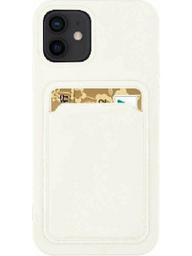 Forcell Θήκη Σιλικόνης Με Θήκη Για κάρτες iPhone 13 Pro - Λευκό