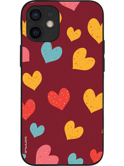Sonique Heart Series Θήκη iPhone 12 mini Μπορντώ