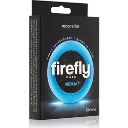 NS Novelties Firefly Halo Medium Ελαστικό Δαχτυλίδι Πέους Σιλικόνης Μπλε