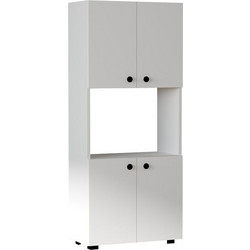 Ντουλάπα κουζίνας Guzel pakoworld σε λευκή απόχρωση 60x31.4x140εκ