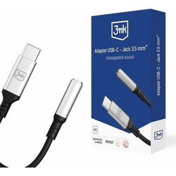 3MK αντάπτορας USB-C - Jack 3,5 mm DAC μαύρος