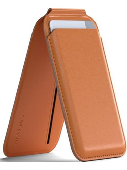 Θήκη / Πορτοφόλι Satechi Vegan Wallet Stand με MagSafe για Κάρτες / Αναδιπλούμενη Βάση από Δέρμα Vegan - Orange (ST-VLWO)