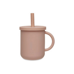 Jollein Εκπαιδευτικό Ποτήρι με Καλαμάκι Pale Pink 703-007-00090