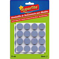 Supertite 8121 Στρογγυλές Τάπες Επίπλων Γκρι 20mm 32TMX