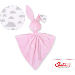 Cuddly rabbit double-sided - clouds gray/pink