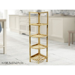 Ραφιέρα Ξύλινη Γωνιακή 4Όροφη 108.5x27x27cm General Trade