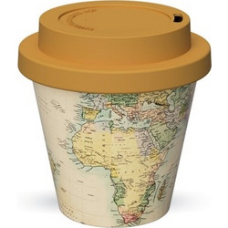 iDrink Ποτήρι Καφέ Bamboo με Καπάκι Old Map 90ml ID5112