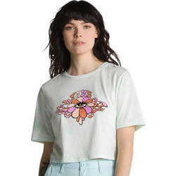VANS PSYCHEDELIC EYE PRINT CROP T-SHIRT CLEARLY AQUA
