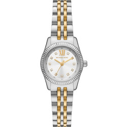 Michael Kors Petite Lexington Pave Γυναικείο Ρολόι με Ασημί Χρυσό Μεταλλικό Μπρασελέ MK4740