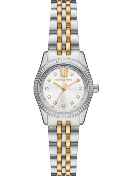 Michael Kors Petite Lexington Pave Γυναικείο Ρολόι με Ασημί Χρυσό Μεταλλικό Μπρασελέ MK4740