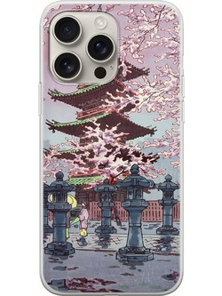 Θήκη Ukiyo-e - Cherry Blossom iPhone 16 Pro Flexible TPU (Διάφανη Σιλικόνη)