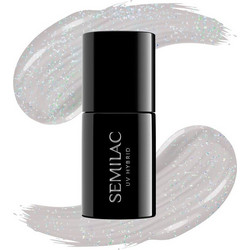 Semilac UV Hybrid 338 Cozy Gray Shimmer Glitter Ημιμόνιμο Βερνίκι Νυχιών 7ml