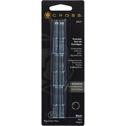 ΜΕΛΑΝΙ ΓΙΑ ΠΕΝΝΑ CROSS FOUNTAIN PEN INK CARTRIDGES ΣΕΤ 6 ΤΕΜΑΧΙΑ- ΜΑΥΡΟ (BLACK) 8921