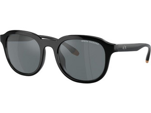 Armani Exchange AX4129SU 8158/6G Γυαλιά Ηλίου Τετράγωνα Κοκάλινα Μαύρα με Μαύρο Polarized Φακό
