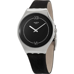 Swatch Skinalliage Γυναικείο Ρολόι με Μαύρο Καουτσούκ Λουράκι SYXS109