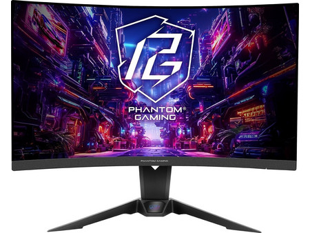 Asrock Phantom PG27QRT2A VA Curved Gaming Monitor 27" 2560x1440 180Hz 1ms