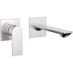 Atena 690513BN Μπαταρία Νιπτήρος Εντοιχισμού Inox Brush Nickel με Βαλβίδα