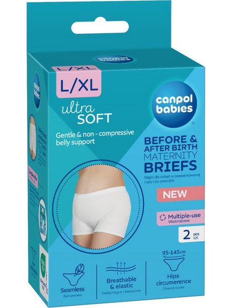 Canpol babies Maternity Briefs εσώρουχα εγκυμοσύνης και λοχείας 2 σε 1 μέγεθος L/XL 2 τμχ