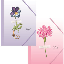ΦΑΚΕΛΟΣ Ρ.Ρ. ΜΕ ΛΑΣΤΙΧΟ Α4 FLORAL