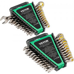 VEVOR Σετ Γερμανικών Κλειδιών 24 Τεμαχίων SAE 1/4" - 7/8" Μετρικό 8-19mm με Οργανωτική Βάση ZXBSTZGDK24PU44S3V0
