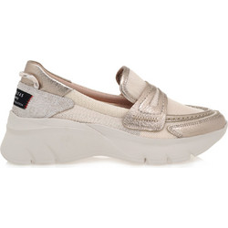HISPANITAS LOAFERS U191Y00132S3 - ΠΛΑΤΙΝΑ ΔΕΡΜΑ OFF WHITE MESH HV254001-BOLEROMET-V25 CAVA MESH-V25 WHITE