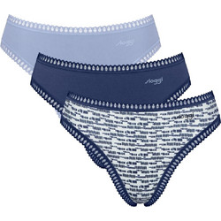 Sloggi Go Crush Βαμβακερά Ψηλόμεσα Γυναικεία Slip 3Pack 10219672-V003