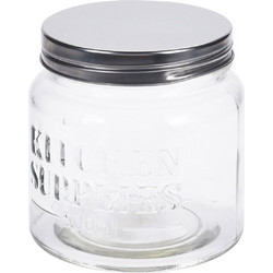 SUPPLIES ΒΑΖΟ ΓΥΑΛΙΝΟ 500ML ΜΕΤΑΛΛΙΚΟ ΚΑΠΑΚΙ
