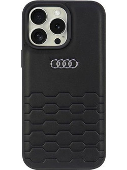 Audi Synthetic Leather iPhone 16 Pro Max 6.9" black/black hardcase AU-TPUPCIP16PM-GT/D2-BK