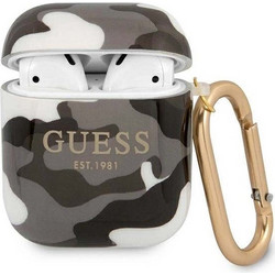 Σκληρή Θήκη GUESS για Airpods 1 / 2 - Camo Μαύρο