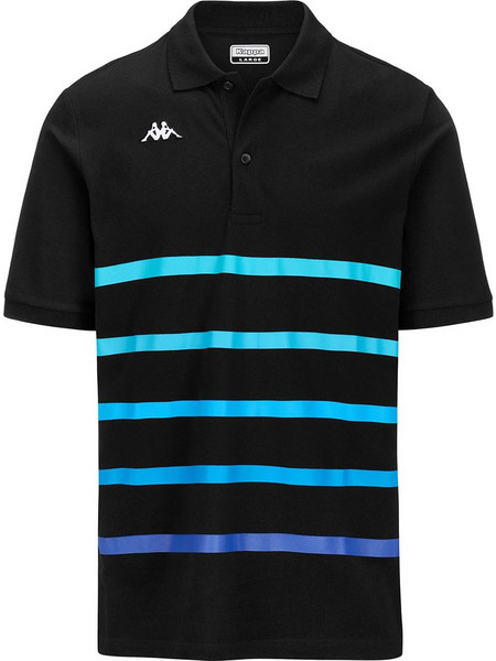 ΑΝΔΡΙΚΗ ΒΑΜΒΑΚΕΡΗ ΚΟΝΤΟΜΑΝΙΚΗ POLO ΜΠΛΟΥΖΑ 525 KAPPA FEYSTRIPE 341N21W-A0N-27 - ΜΑΥΡΟ
