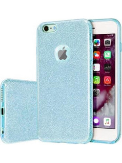 Back Cover Θήκη Σιλικόνης Glitter για iPhone 6 Plus / 6s Plus Γαλάζιο