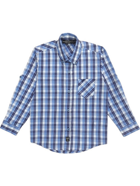 Πουκάμισο Μακρυμάνικο Καρό Versace Blue 8020150