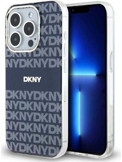 DKNY TPU Repeat Pattern Tonal Stripe Θήκη Σιλικόνης με Magsafe για iPhone 15 Pro Max Μπλε