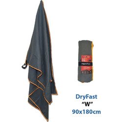 AlpinPro AlpinTec Πετσέτα Θαλάσσης Microfiber Μαύρη 90x180cm