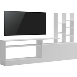 Σύνθετο σαλονιού Seruno σε λευκή απόχρωση 170x25x100εκ