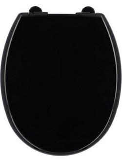 AriaTrade Καπάκι Λεκάνης Οβάλ Πλαστικό Soft Close Μαύρο 42x36cm 4405103