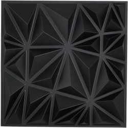 VEVOR 3D Πάνελ Τοίχου 33-Πακέτο 11,81x11,81'' PVC 32 Sq.Ft (2,97 m) Κάλυψη Διαμάντι Μαύρο