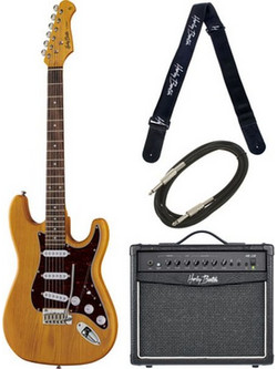 Harley Benton ST-90SA Swamp Ash DLX Bundle